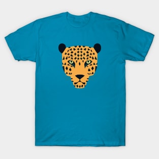 Leopard Face geometric design T-Shirt